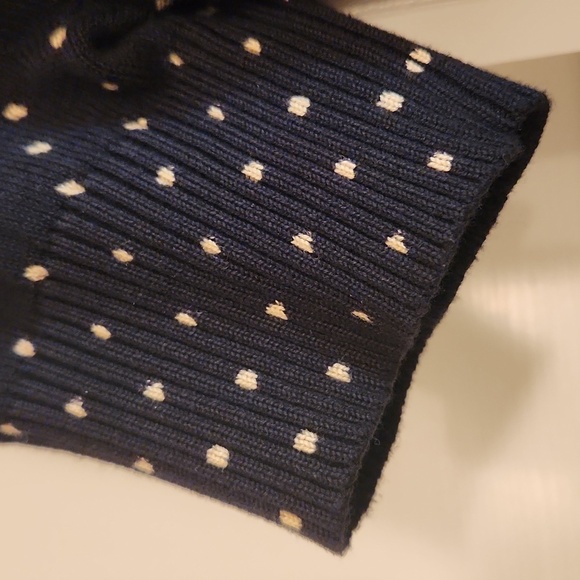 Old Navy Short Sleeve Cardigan Black and White Small Polka Dots Sixe XS - Picture 3 of 5